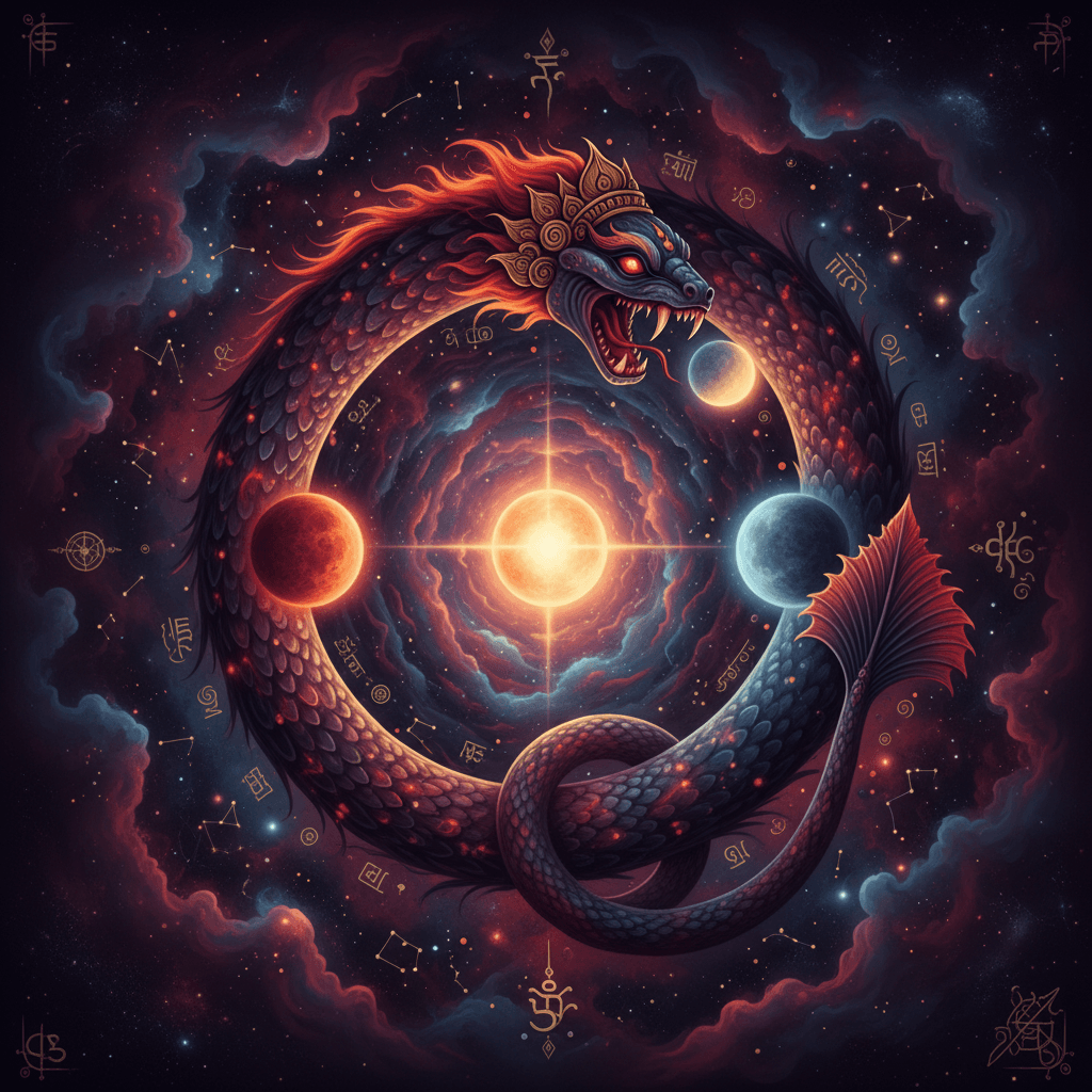 Rahu and Ketu Shadow Planets illustration
