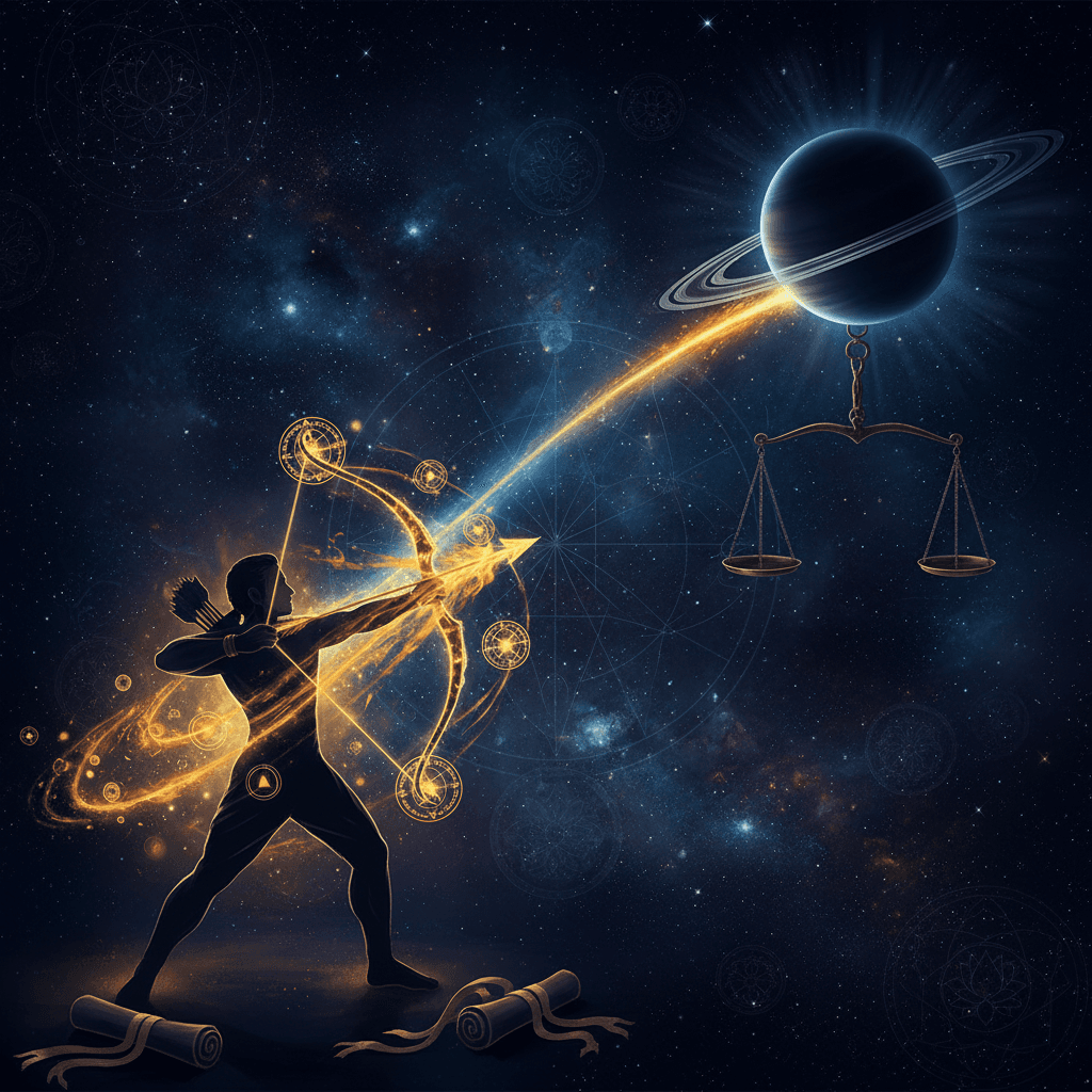 Saturn Mahadasha for Dhanu Lagna (Sagittarius ascendant) — Vedic astrology composition