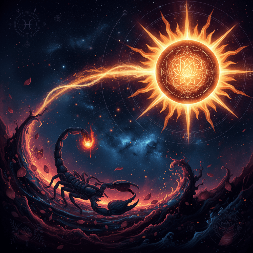 Sun Mahadasha for Vrishchik Lagna (Scorpio ascendant) — Vedic astrology composition
