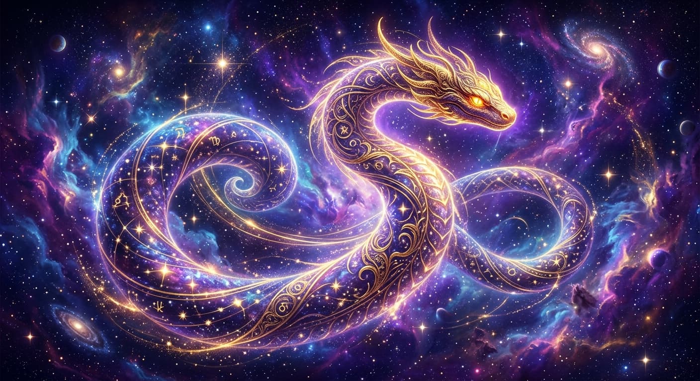 Kaal Sarp Dosha serpent node illustration