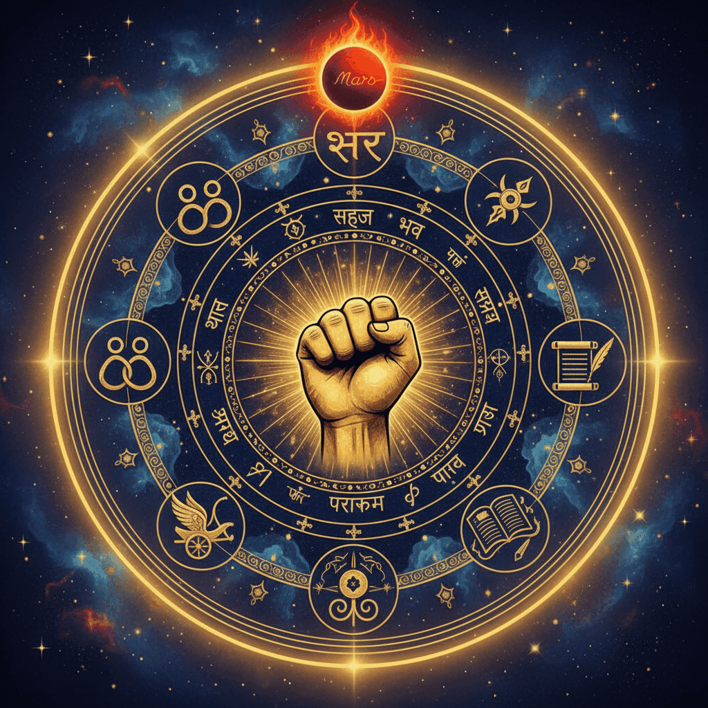 Courage (तृतीय भाव — सहज भाव) — 3rd house Vedic astrology, ruled by Mercury