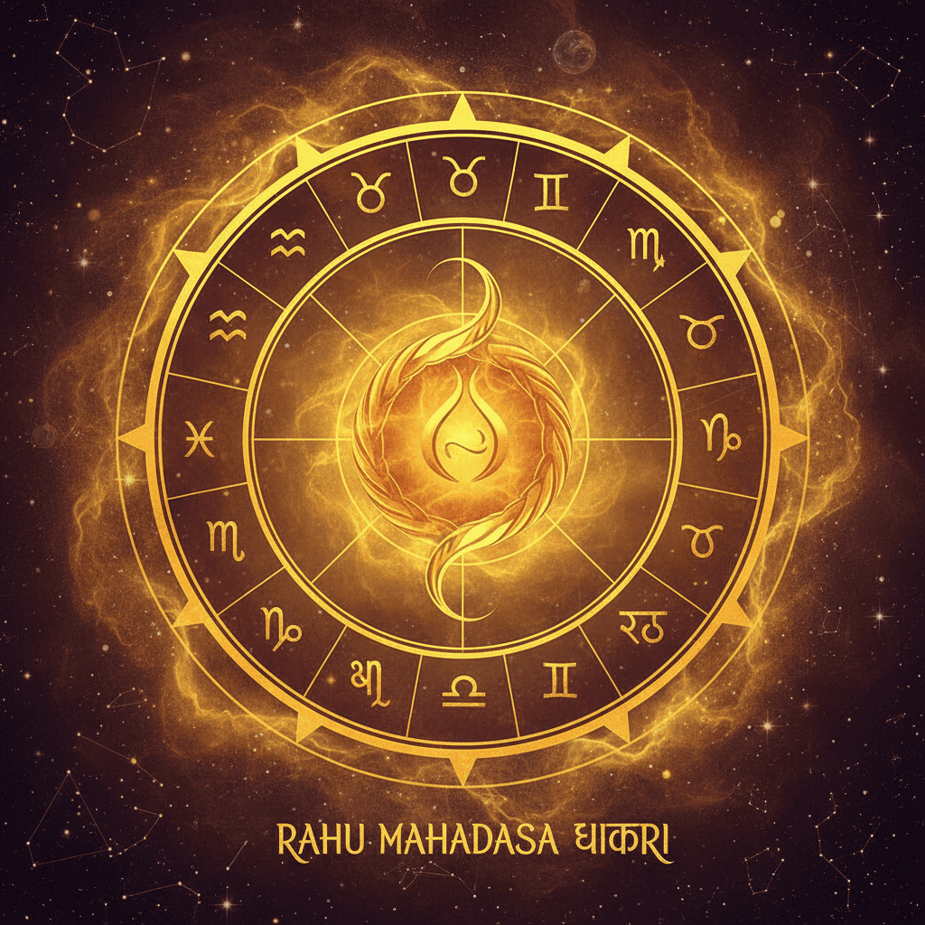 राहु महादशा (Rahu Mahadasha) — 18 वर्ष वैदिक ज्योतिष चित्र