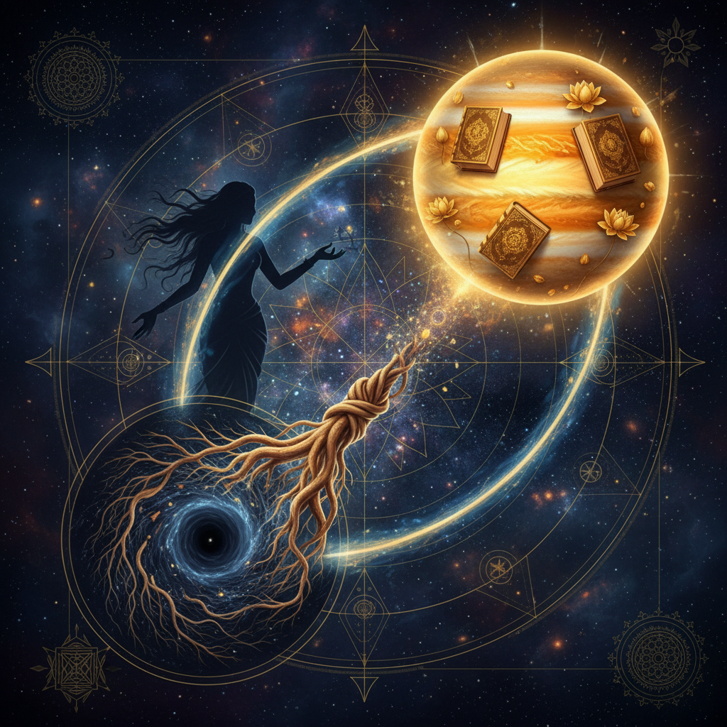 Jupiter in Mula Nakshatra — Nirriti (goddess of dissolution) deity, roots, dissolution, philosophical, intense quality, Vedic astrology effects