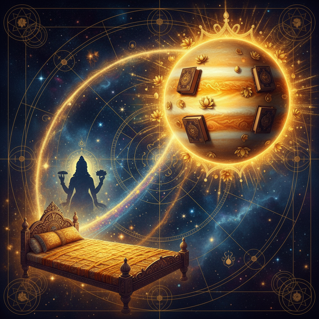 Jupiter in Uttara Phalguni Nakshatra — cosmic forces deity, mysterious, transformative quality, Vedic astrology effects