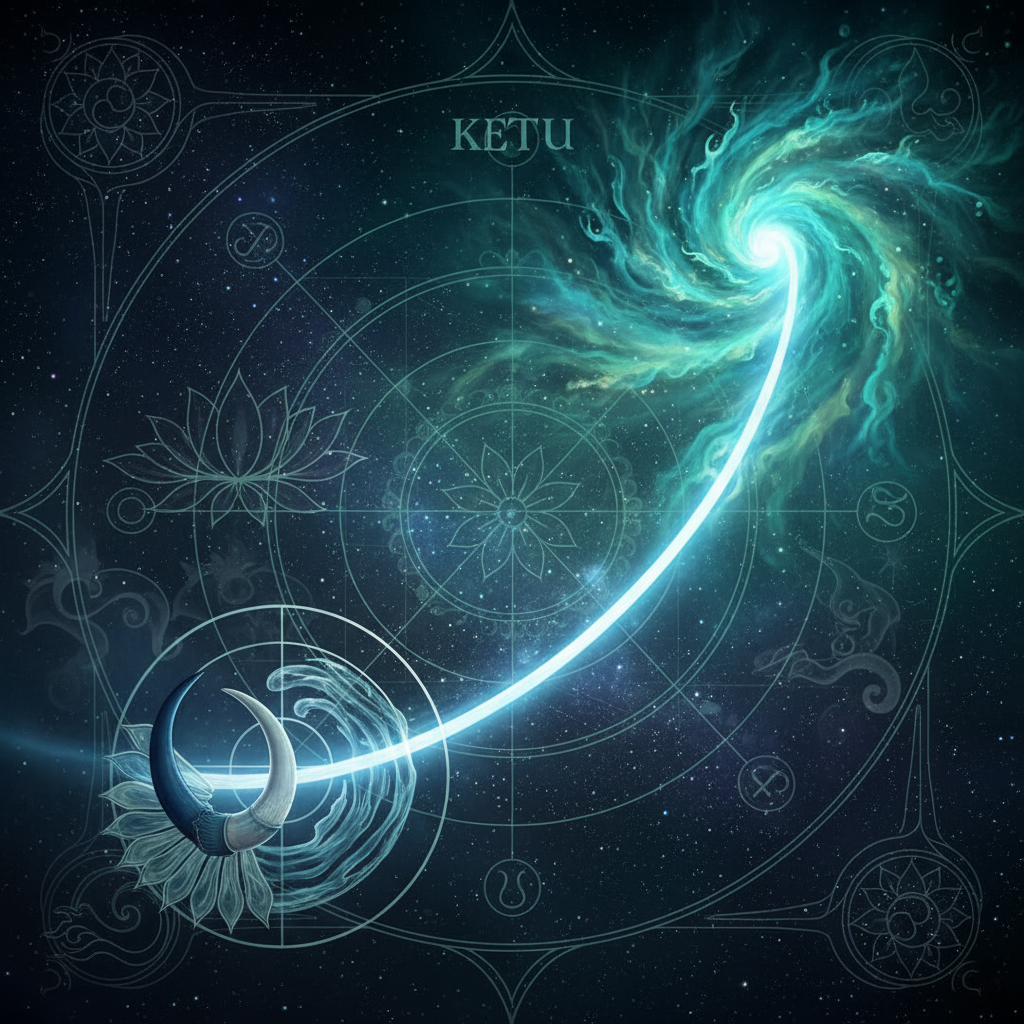 Ketu in Purva Ashadha Nakshatra — cosmic forces deity, mysterious, transformative quality, Vedic astrology effects
