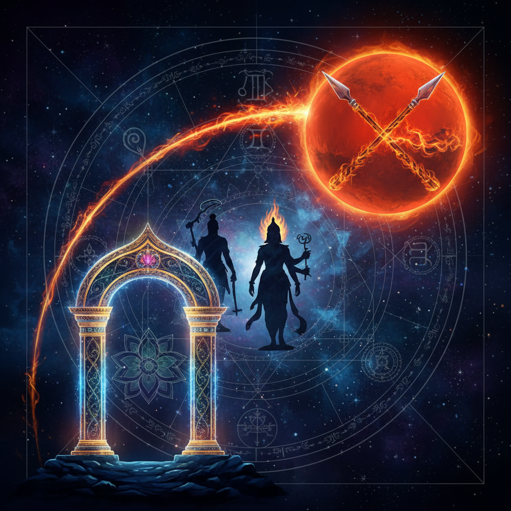 Mars in Vishakha Nakshatra — Indra and Agni deity, determined, purposeful, ambitious, dual nature quality, Vedic astrology effects