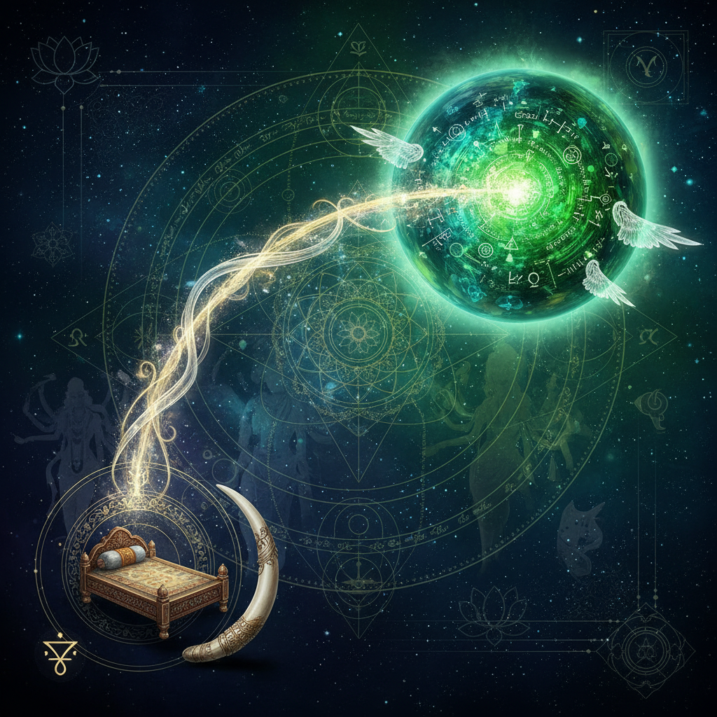 Mercury in Uttara Ashadha Nakshatra — cosmic forces deity, mysterious, transformative quality, Vedic astrology effects