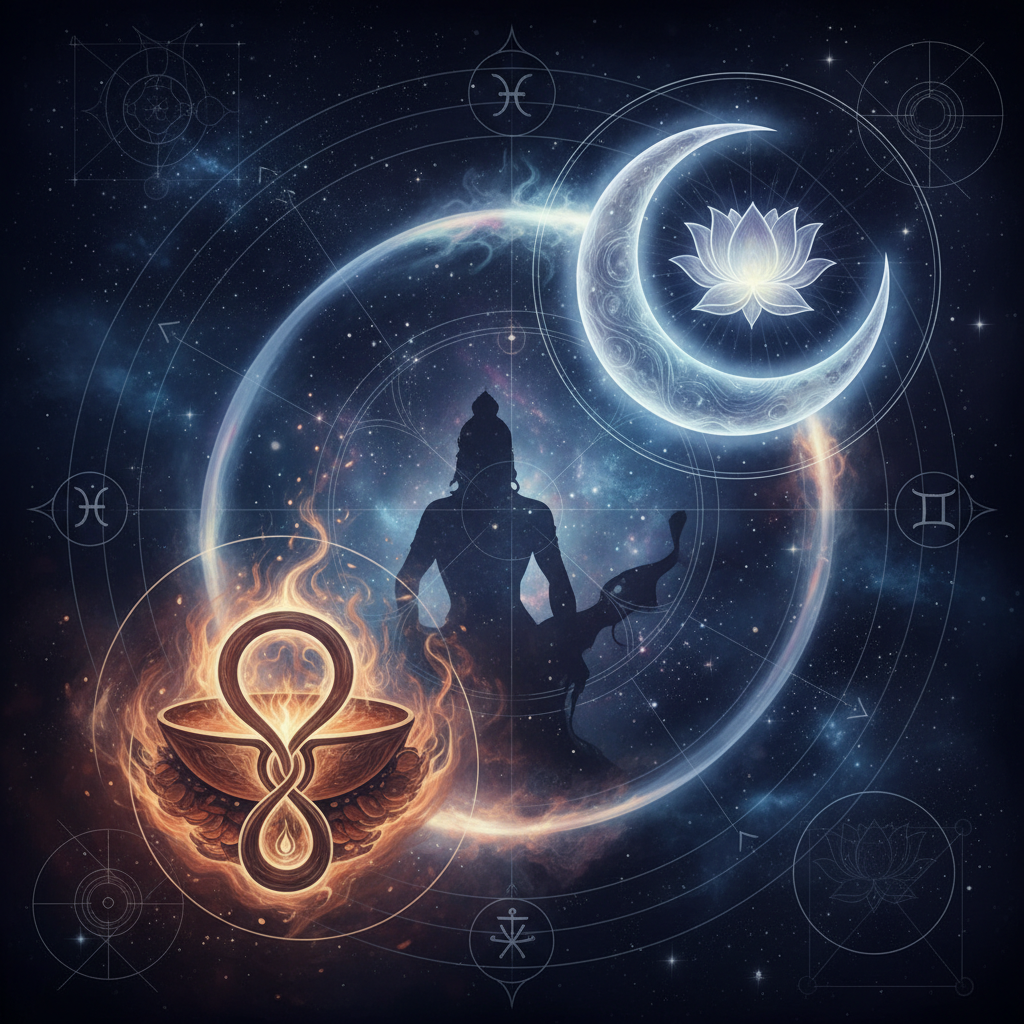 Moon in Bharani Nakshatra — Yama (god of death and justice) deity, transformation, responsibility, intense quality, Vedic astrology effects