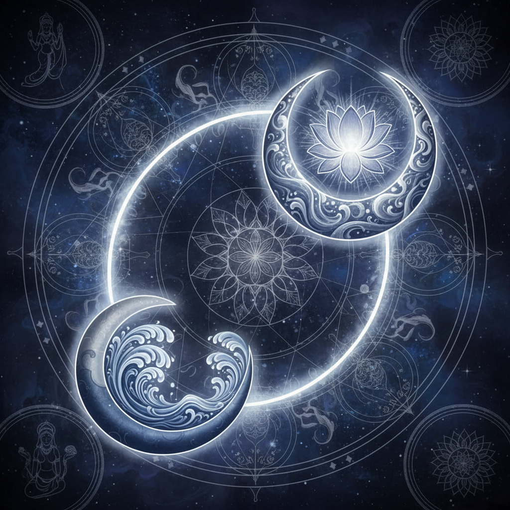 चंद्र पूर्वाषाढ़ा नक्षत्र में — cosmic forces देवता, mysterious, transformative गुण, वैदिक ज्योतिष प्रभाव