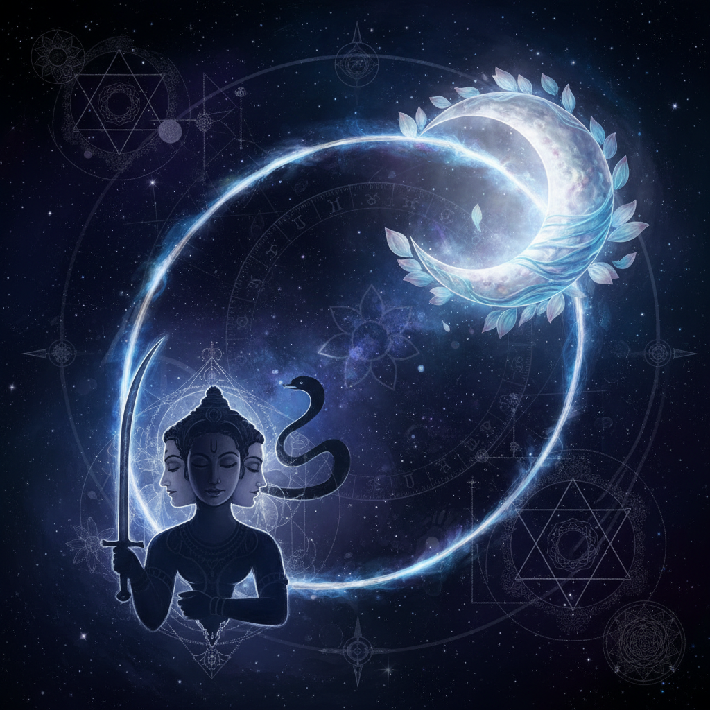 Moon in Purva Bhadrapada Nakshatra — cosmic forces deity, mysterious, transformative quality, Vedic astrology effects