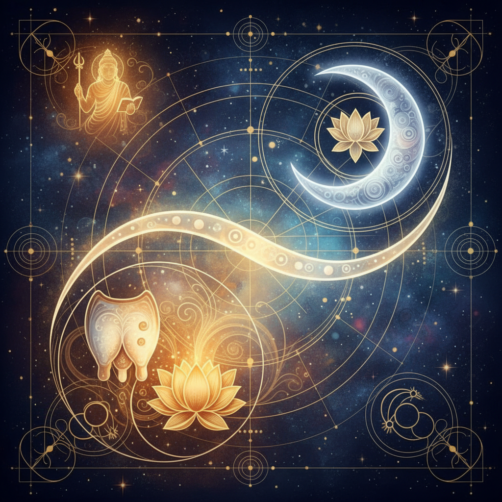Moon in Pushya Nakshatra — Brihaspati (Jupiter) deity, nourishing, prosperous, wise, protective quality, Vedic astrology effects
