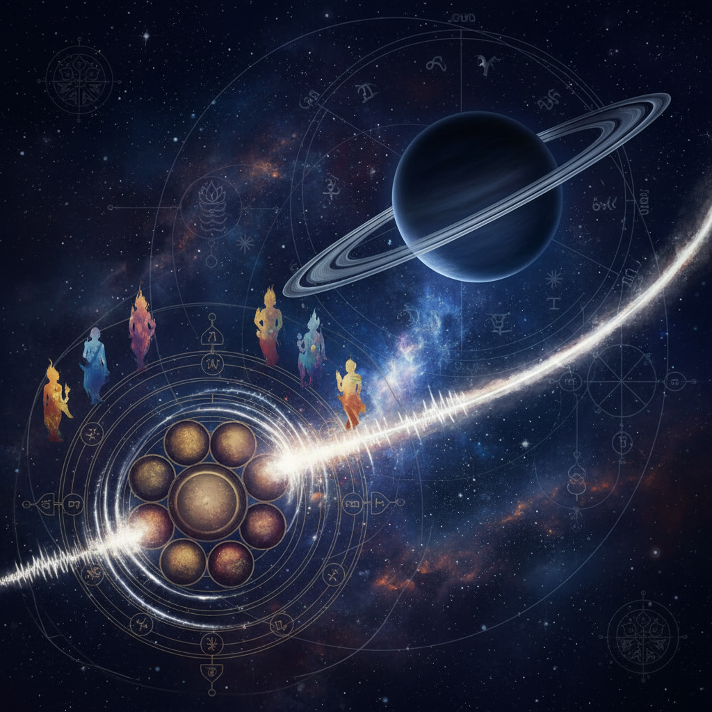 शनि धनिष्ठा नक्षत्र में — Ashta Vasus (8 elemental beings) देवता, musical, rhythmic, wealthy, swift गुण, वैदिक ज्योतिष प्रभाव