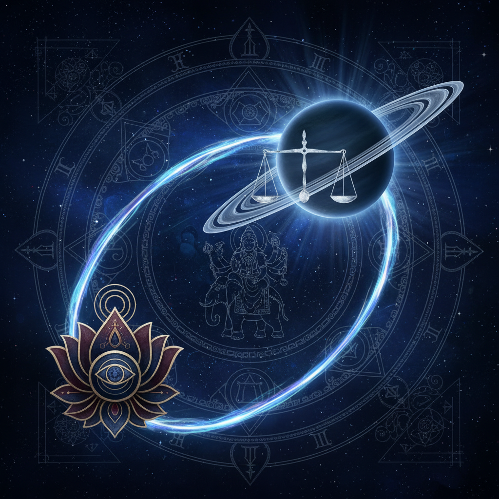Saturn in Jyeshtha Nakshatra — Indra (king of gods) deity, seniority, power, protection, eldest quality, Vedic astrology effects