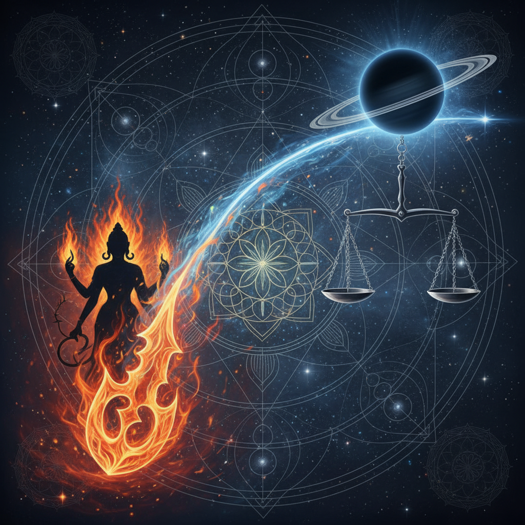Saturn in Krittika Nakshatra — Agni (fire god) deity, purification, sharp, cutting, powerful quality, Vedic astrology effects