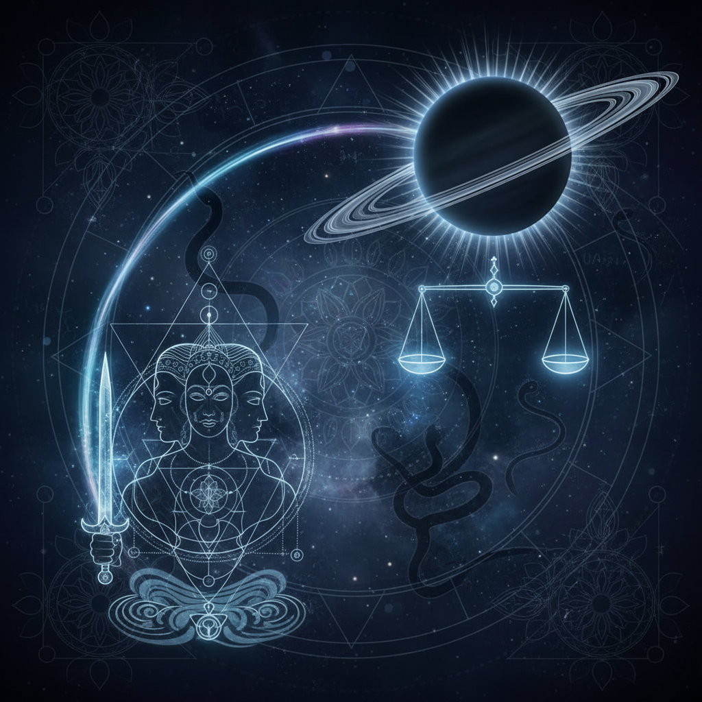 Saturn in Purva Bhadrapada Nakshatra — cosmic forces deity, mysterious, transformative quality, Vedic astrology effects