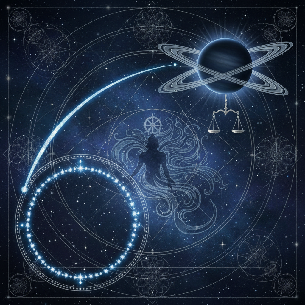 शनि शतभिषा नक्षत्र में — Varuna (cosmic order, water) देवता, healing, mysterious, independent, scientific गुण, वैदिक ज्योतिष प्रभाव