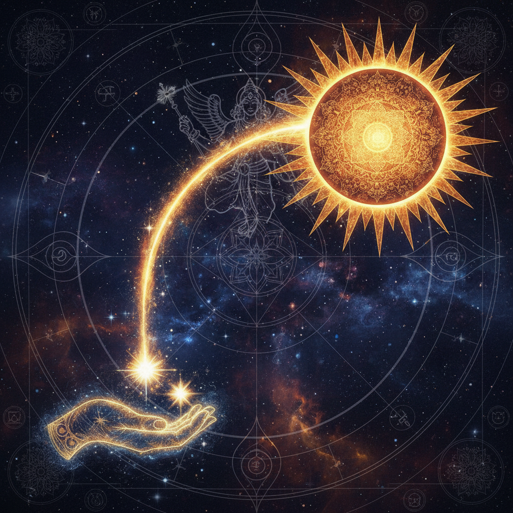 सूर्य हस्त नक्षत्र में — Savitar (Sun god of inspiration) देवता, skilled hands, dexterous, witty, practical गुण, वैदिक ज्योतिष प्रभाव