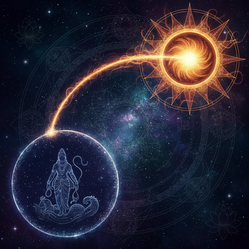 सूर्य शतभिषा नक्षत्र में — Varuna (cosmic order, water) देवता, healing, mysterious, independent, scientific गुण, वैदिक ज्योतिष प्रभाव