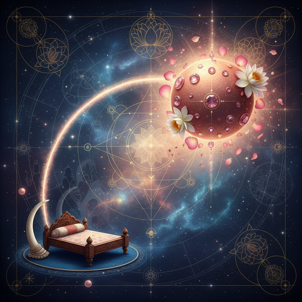 Venus in Uttara Ashadha Nakshatra — cosmic forces deity, mysterious, transformative quality, Vedic astrology effects