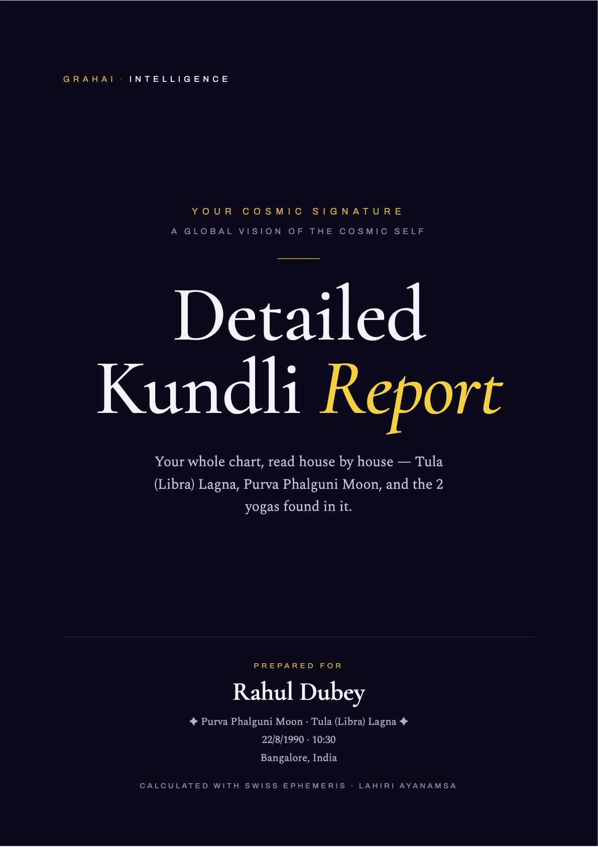 A report in your name